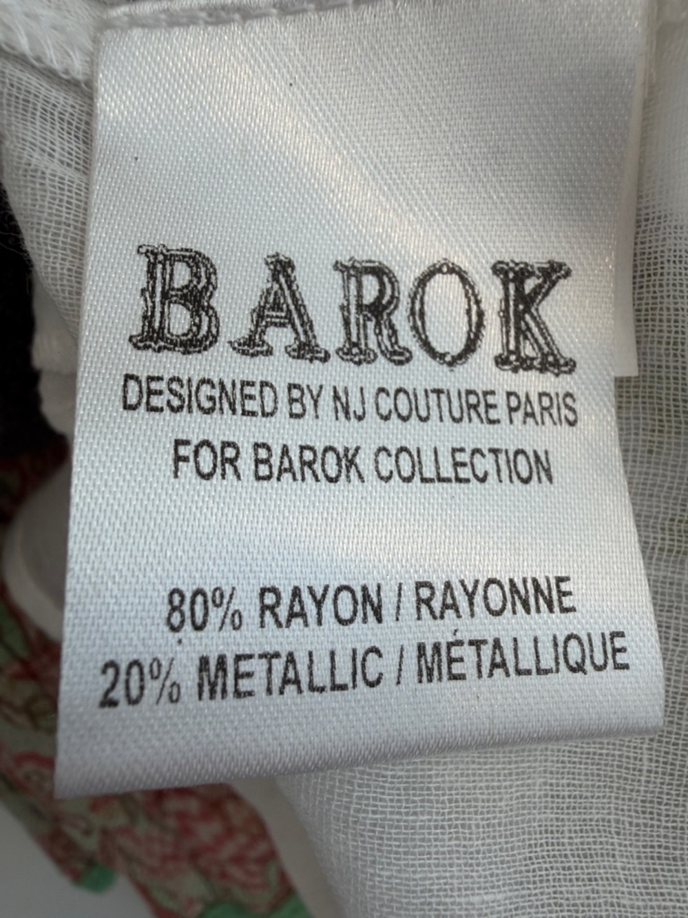 Barok Paris Floral Midi Dress Lace‎ Metallic Ruffle Size Small NWT Boho - Picture 8 of 10